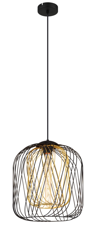 Suspension métal noir mat, 150cm