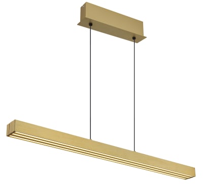 Suspension aluminium brossé couleur laiton antique, 150cm