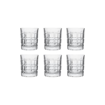 Boite de 6 verres stone 30 cl transparents / cristal
