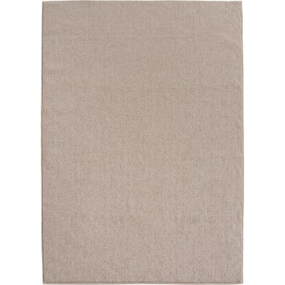 Tapis bouclés à relief uni beige 120x170cm