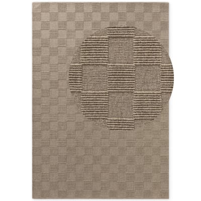 Tapis en laine fait main beige 200x300cm