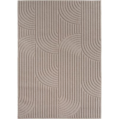 Tapis bouclés à relief arch beige 140x200cm