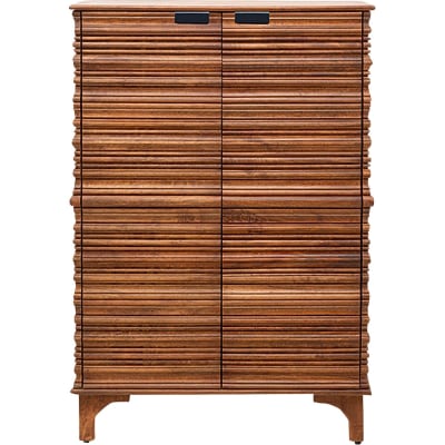 Buffet haut 2 portes en manguier massif sculpté