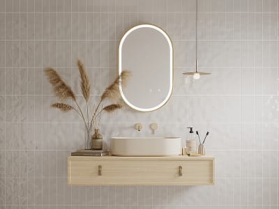 Miroir de salle de bain verre miroir doré