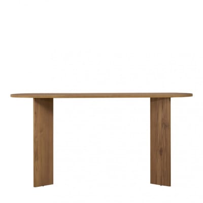 Console ovale en bois l150cm - bois clair