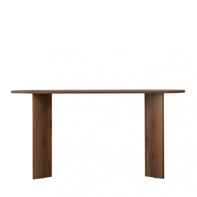 Console ovale en bois l150cm - bois foncé