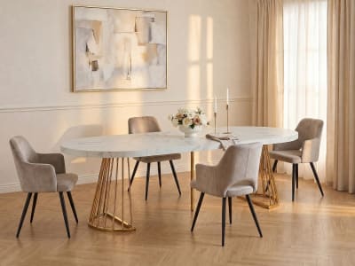 Ensemble table et chaises mdf blanc