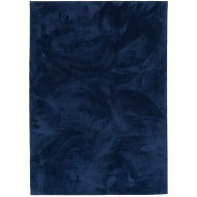 Tapis en fausse fourrure uni bleu foncé 120x170 cm