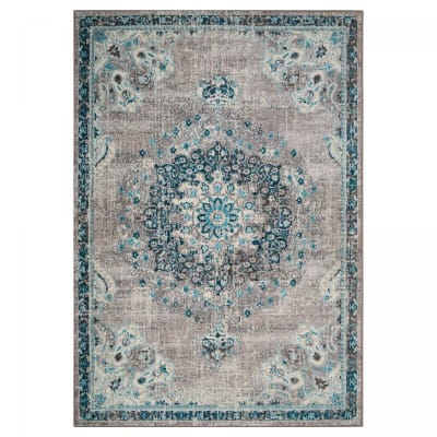 Tapis orient style 120x170 bleu, bleu ciel