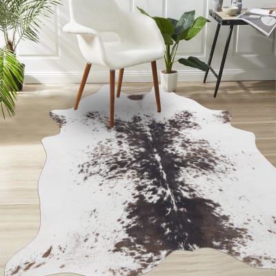 Tapis kilim 125x155 blanc, marron