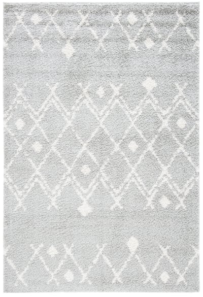 Tapis en polypropylène gris/beige, 122 x 183 cm