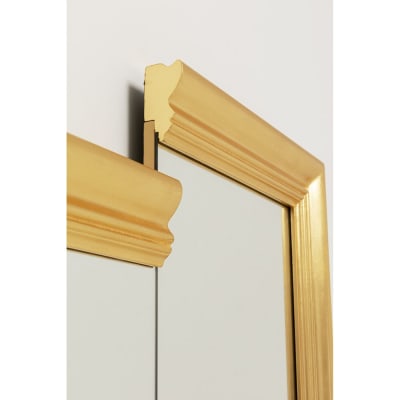 Miroir déstructuré en bois doré 121x81