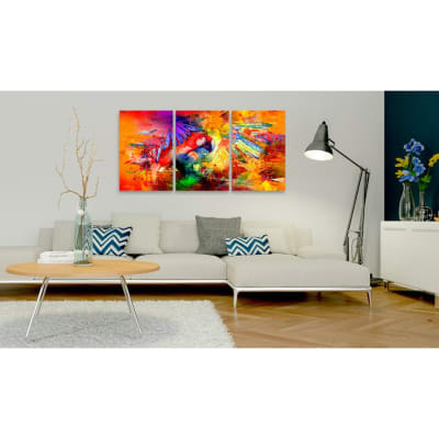 Tableau perroquet coloré 120 x 60 cm