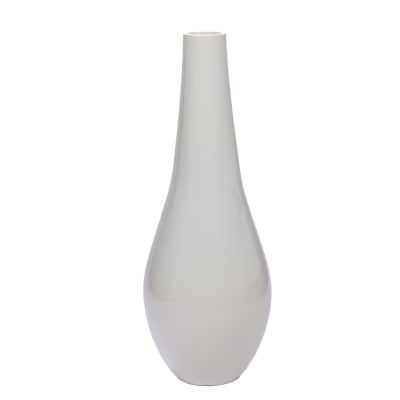 Vase bouteille xxl 121 cm  - blanc en verre