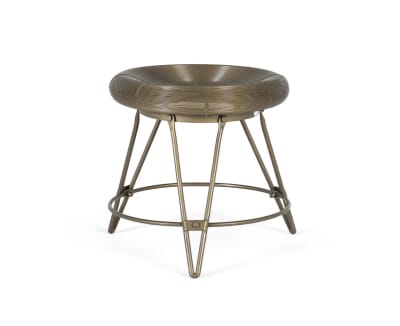 Tabouret bas en métal de style industriel