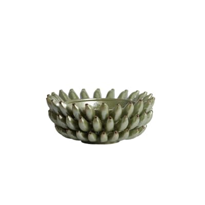Plat céramique fine vert ø34cm