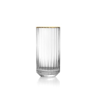 Verre haut en verre doré 6,7x6,7x14 cm