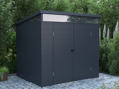 Cabane de jardin polypropylène gris anthracite