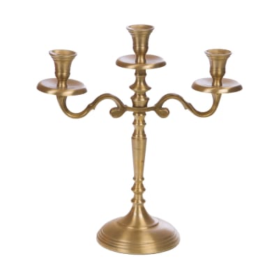 Chandelier en métal doré 3 branches h30 cm or / doré en aluminium