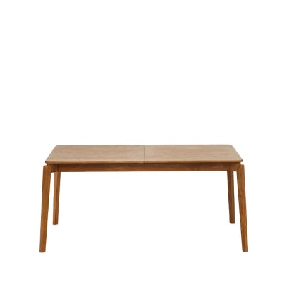 Table à manger extensible 6 à 10 p en bois 160-205x90cm - bois clair