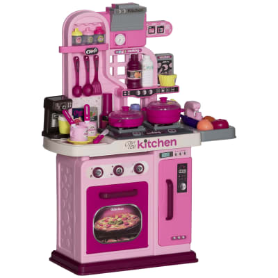Jouet d'imitation dinette enfant 3-6 ans lumières sons réalistes rose