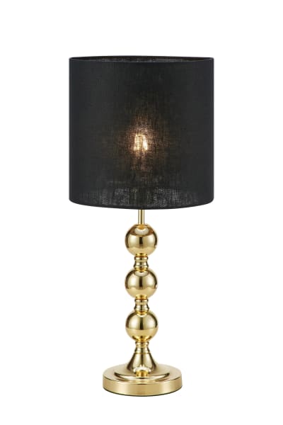 Lampe de bureau 1xE27 laiton brossé et noir