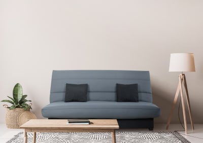 Banquette convertible clic clac 2 places rangement intégré pearl gris