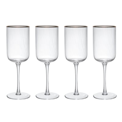 Set De 4 Verres à Vin Cristal Transparent 450ml