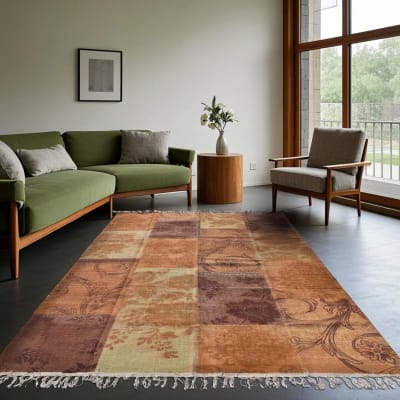 Tapis kilim 140x190 coton or
