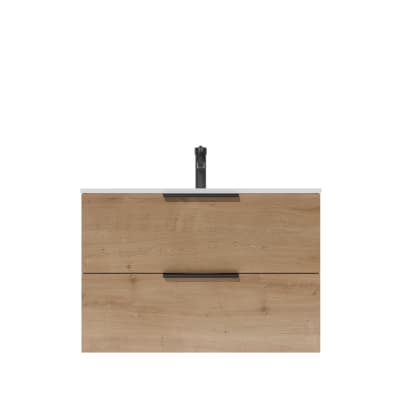Meuble de salle de bains effet bois 45x60x55cm