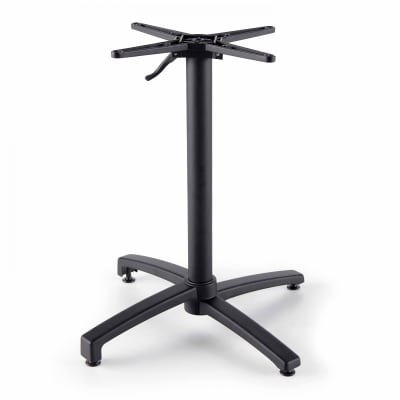 Pied de table avec système inclinable en aluminium noir klipo