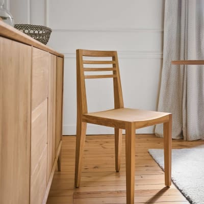 Lot de deux chaises h85 en bois massif