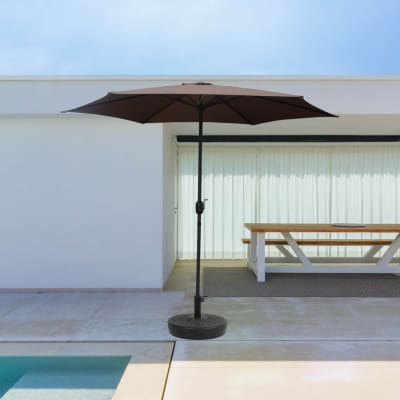Parasol marron rond 2,94 x 2,94 m