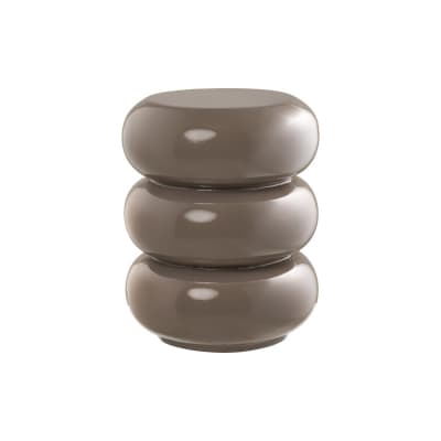 Table d'appoint en fibre de verre taupe ø35 cm