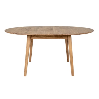 Table à manger avec allonge papillon chêne ø118/158 cm