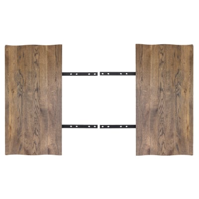 Lot de rallonges (2x50cm) chêne fumé pour tables 140/200/240