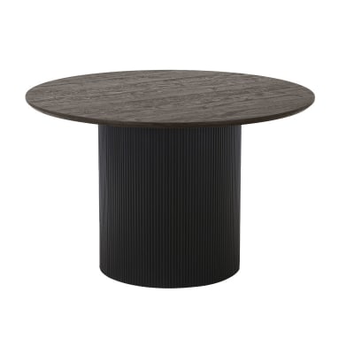 Table à manger ronde 4 personnes ø120 cm brun foncé