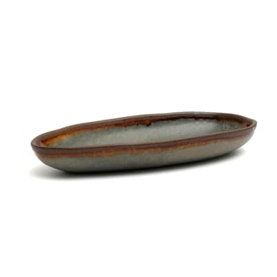 Plat de service en céramique multicolore 23,5x12,5x3cm