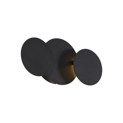 Applique moderne noire led 3 lampes