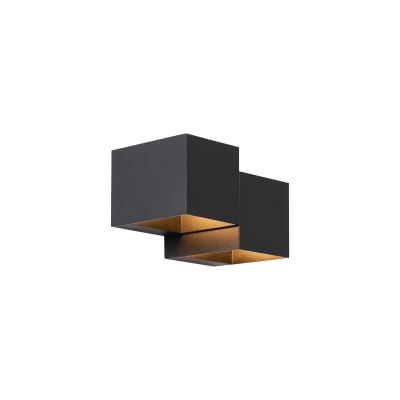 Applique moderne noire 2 lampes