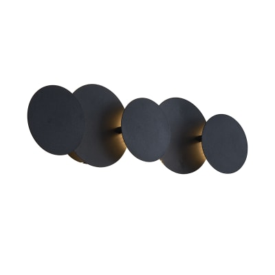 Applique moderne noire led 5 lampes