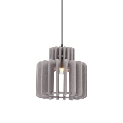 Suspension rétro noire abat-jour taupe