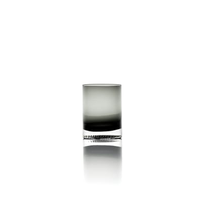 Verre en verre fumé et gris 8x8x11cm