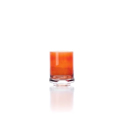 Verre en verre orange 8,8x8,8x10,4cm