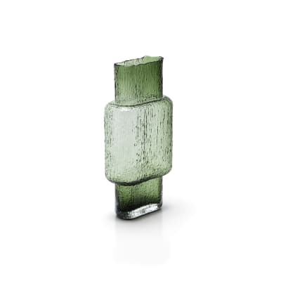 Vase verre recyclé vert 9,5x17x34cm