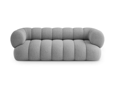 Canapé 3 places en chenille gris clair