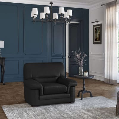 Fauteuil cuire h90 noir