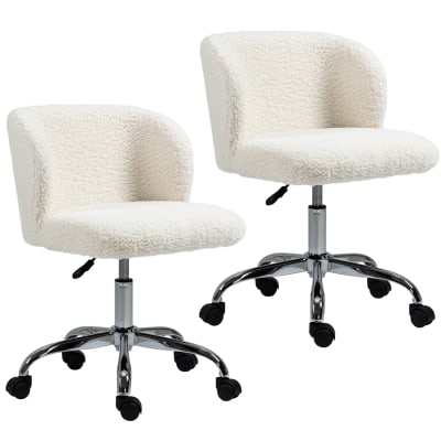 Fauteuil de bureau à roulettes hauteur réglable acier chromé gris