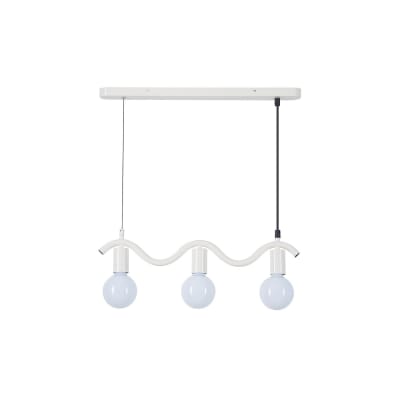 Suspension wama 3 lampes en métal blanc