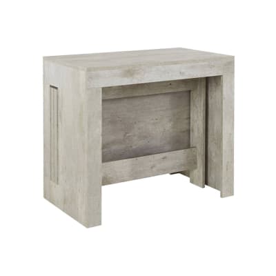 Console extensible: bois grisé effet béton